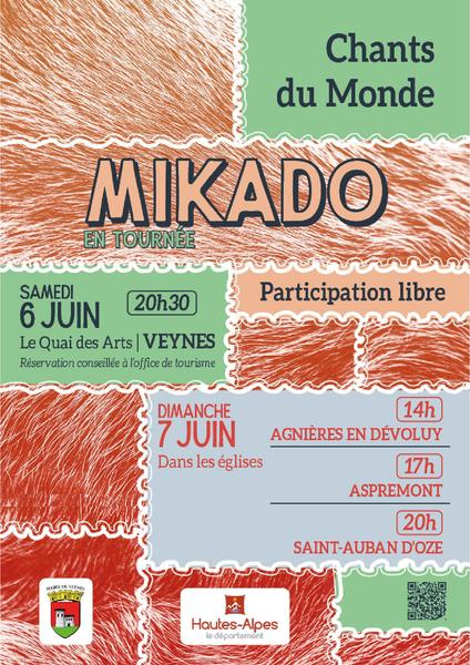 Chants du monde avec Mikado à Saint Auban d'Oze