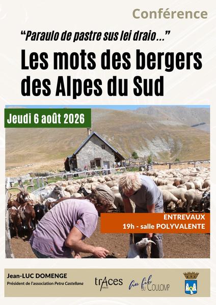 Conférence : Les mots des bergers des Alpes du Sud