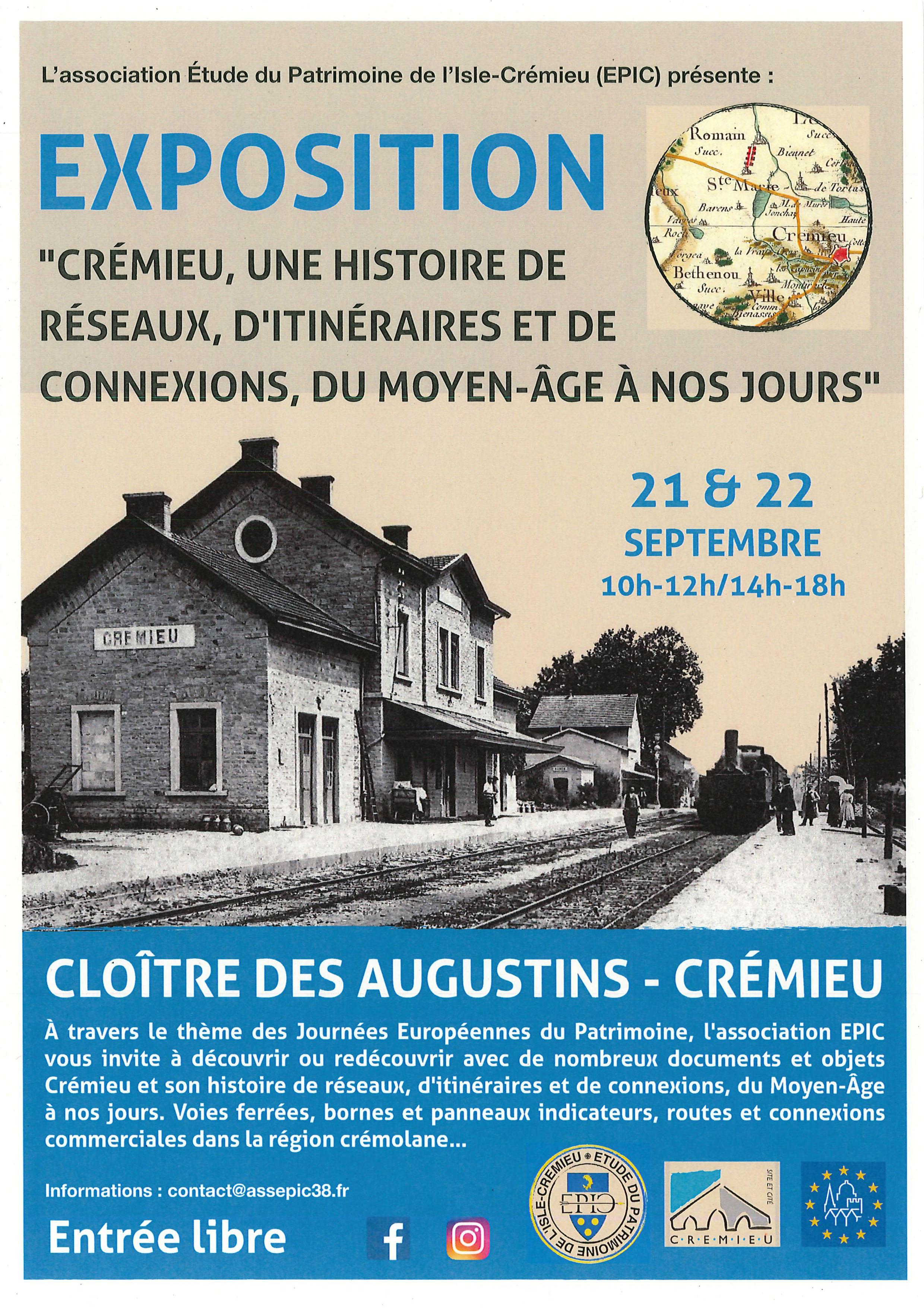 Exposition "Crémieu, une histoire de réseaux, d'itinéraires et de connexions, du Moyen-Âge à nos jours"