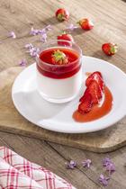 panacotta à la fraise