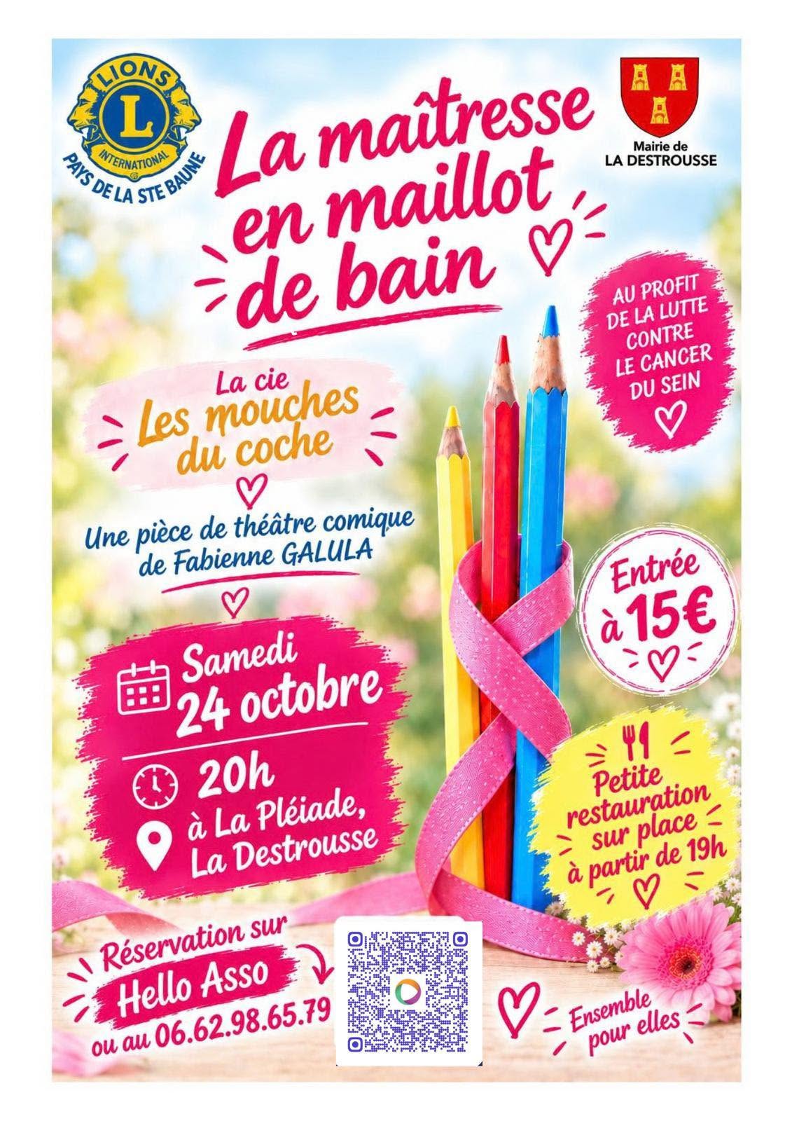 Soirée théâtrale dans le cadre d'octobre rose