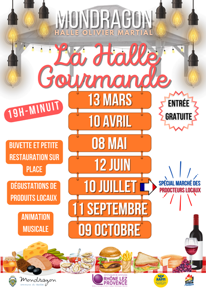 Marché nocturne La Halle Gourmande - Mondragon
