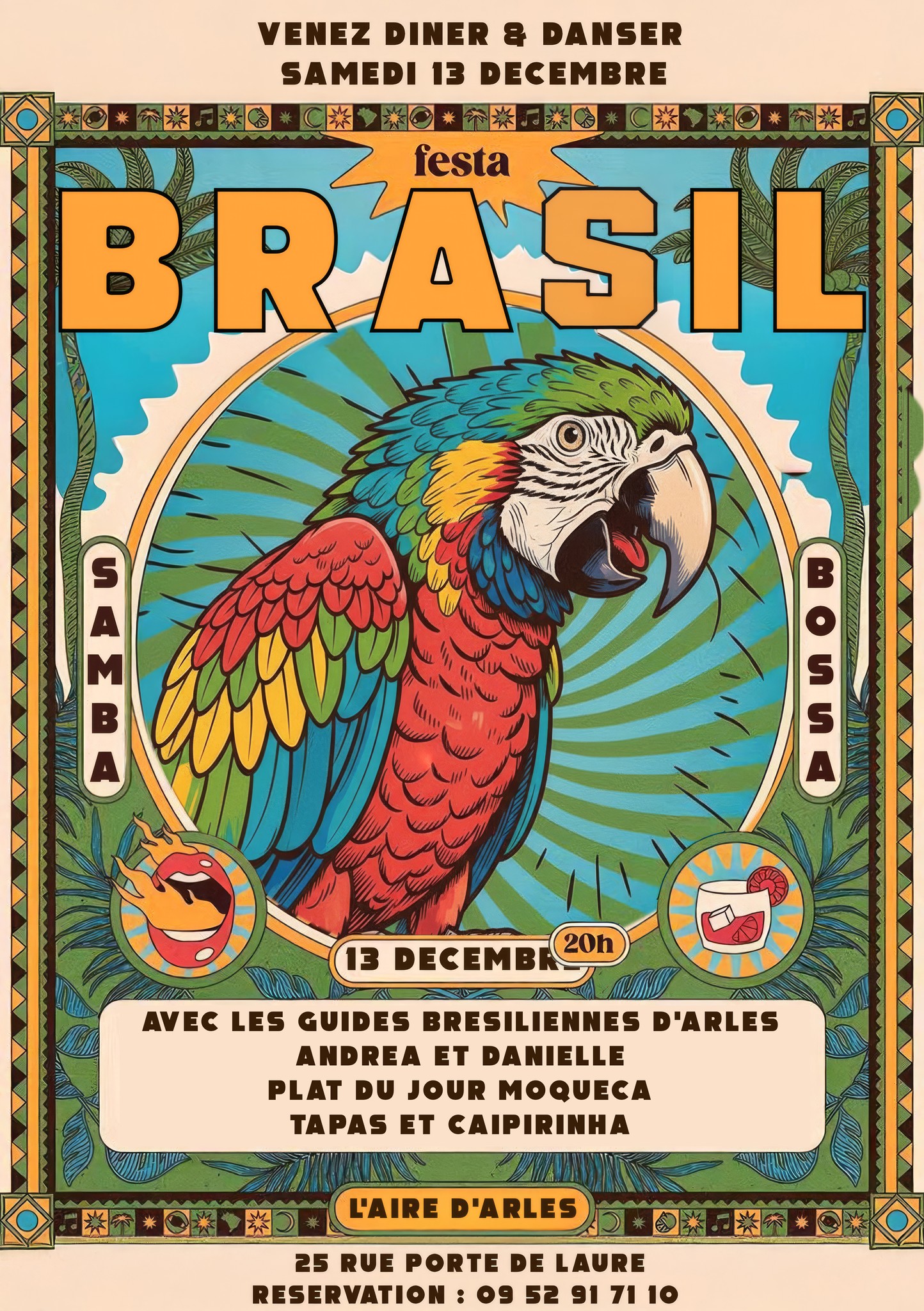 Soirée Brésilienne dansante à l’Aire d’Arles