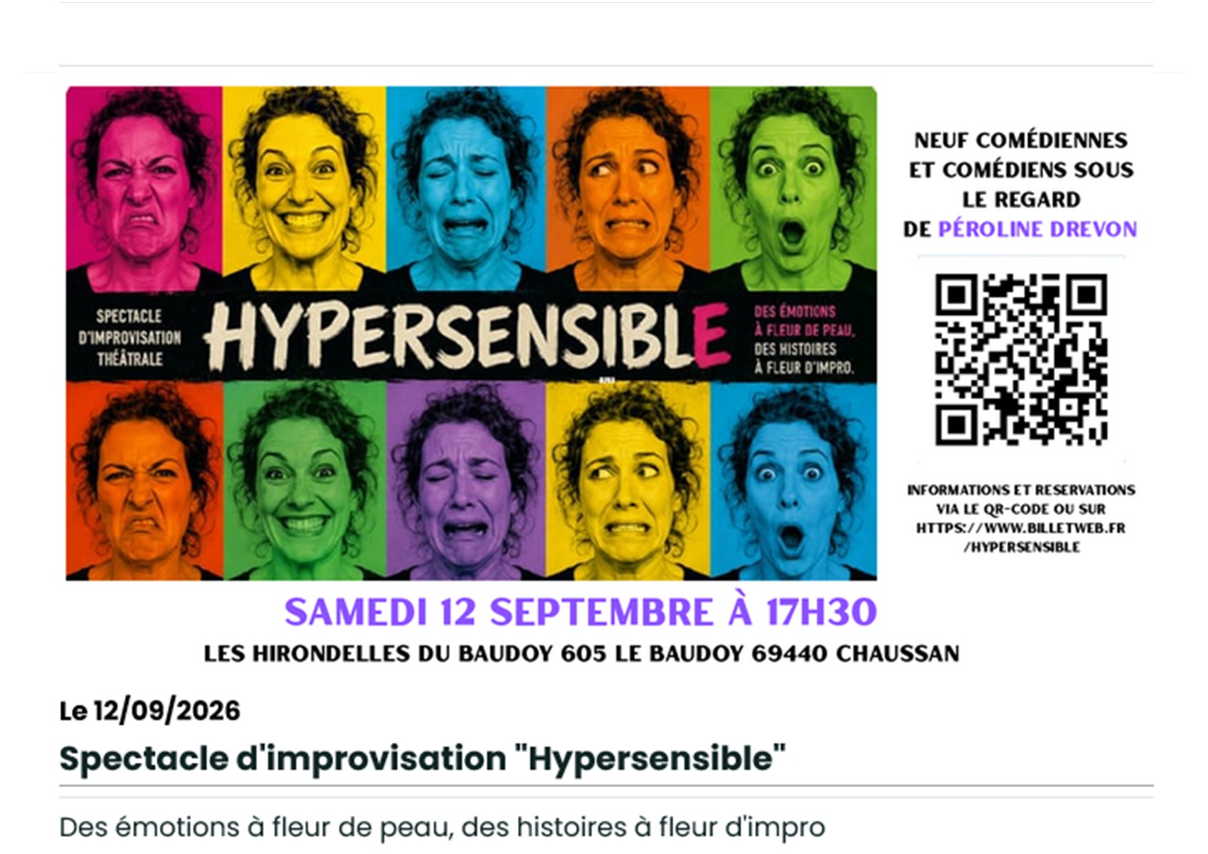 Spectacle d'improvisation : hypersensible_Chaussan