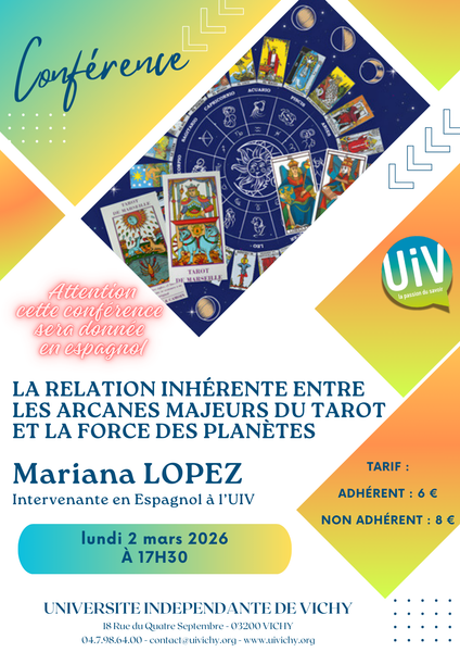 Conférence : La relation inhérente entre les arcanes majeurs du tarot et la force des planètes