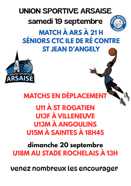 Matchs de basket - Union Sportive Arsaise