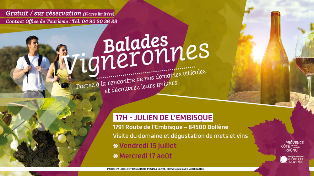 Balade vigneronne Julien de l’embisque - Bollène