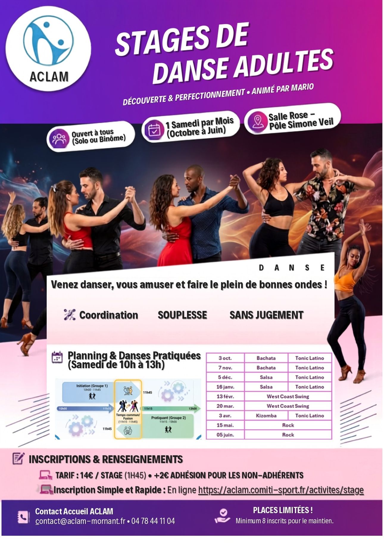Stage de danse adulte : West coast swing_ACLAM_Mornant