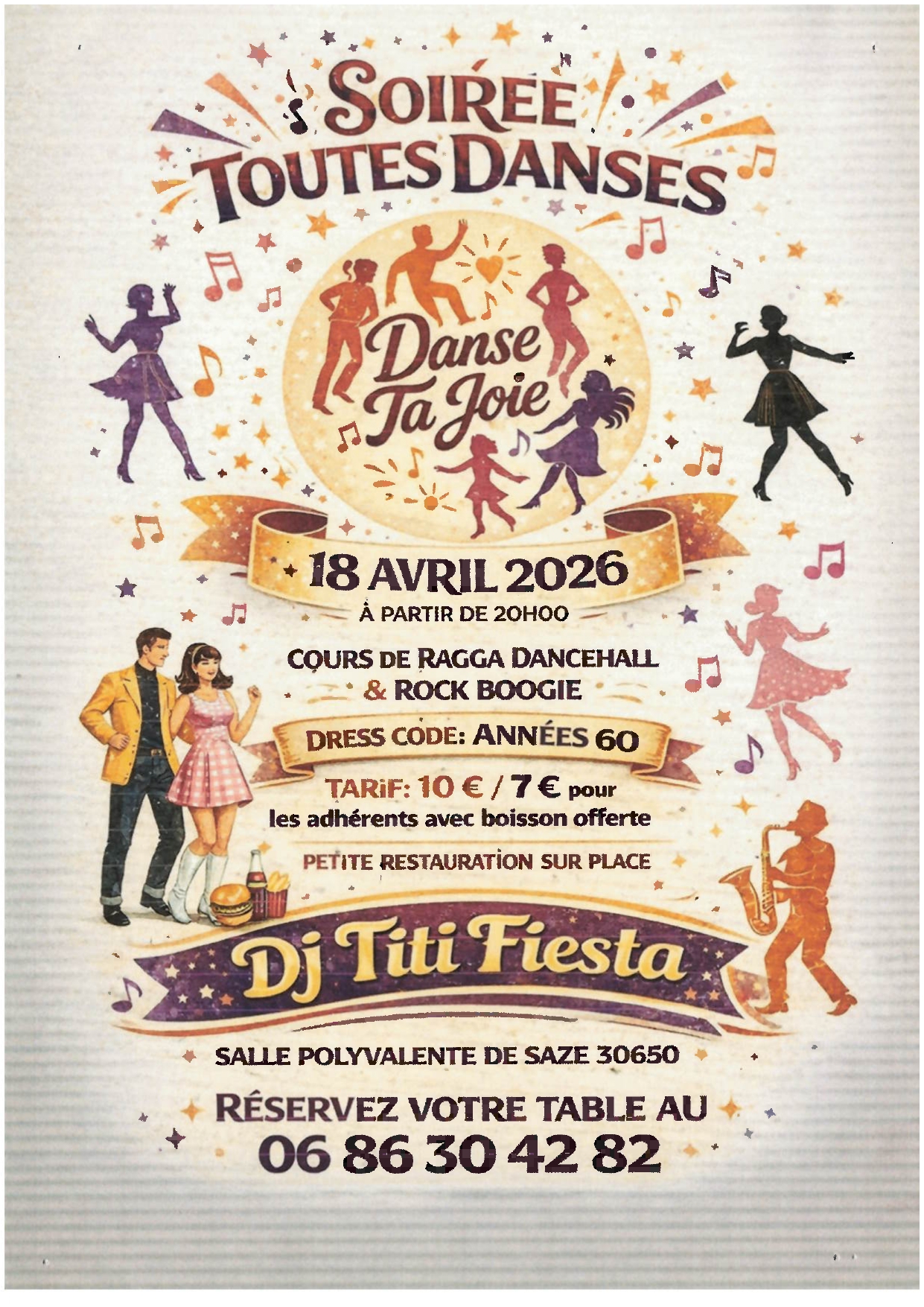 Soirée dansante Dress code : années 60 - Saze