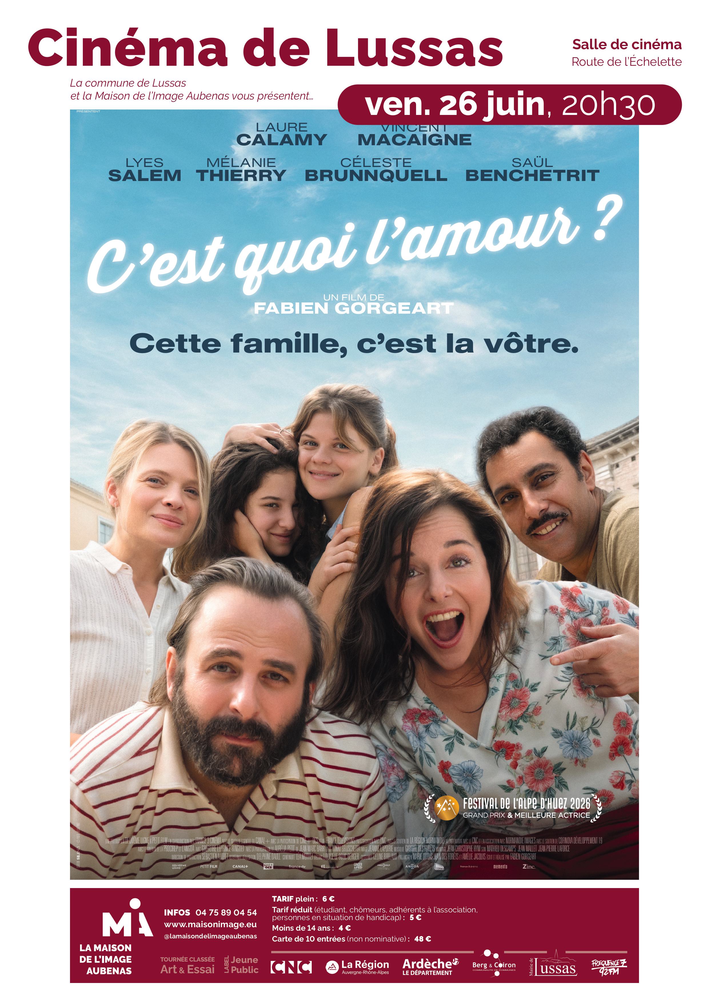 Cinéma avec "C'est quoi l'amour"