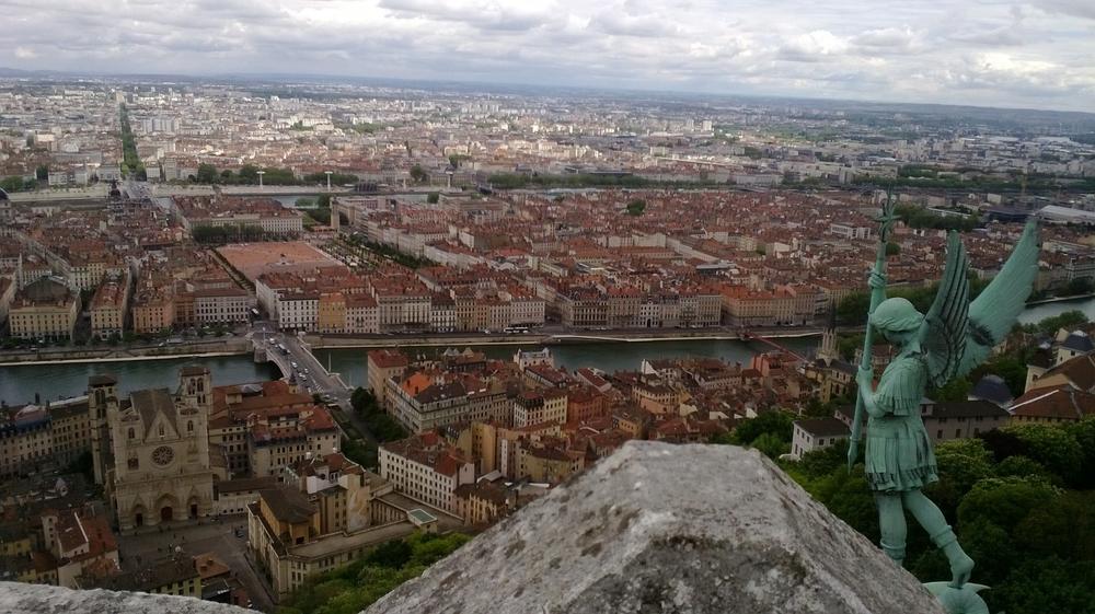 Vue de Lyon depuis les toits de Fourvière