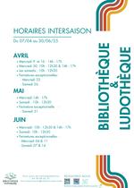 Horaires bibliothèque Chamrousse printemps 2025