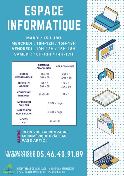 Espace multimédia à la médiathèque