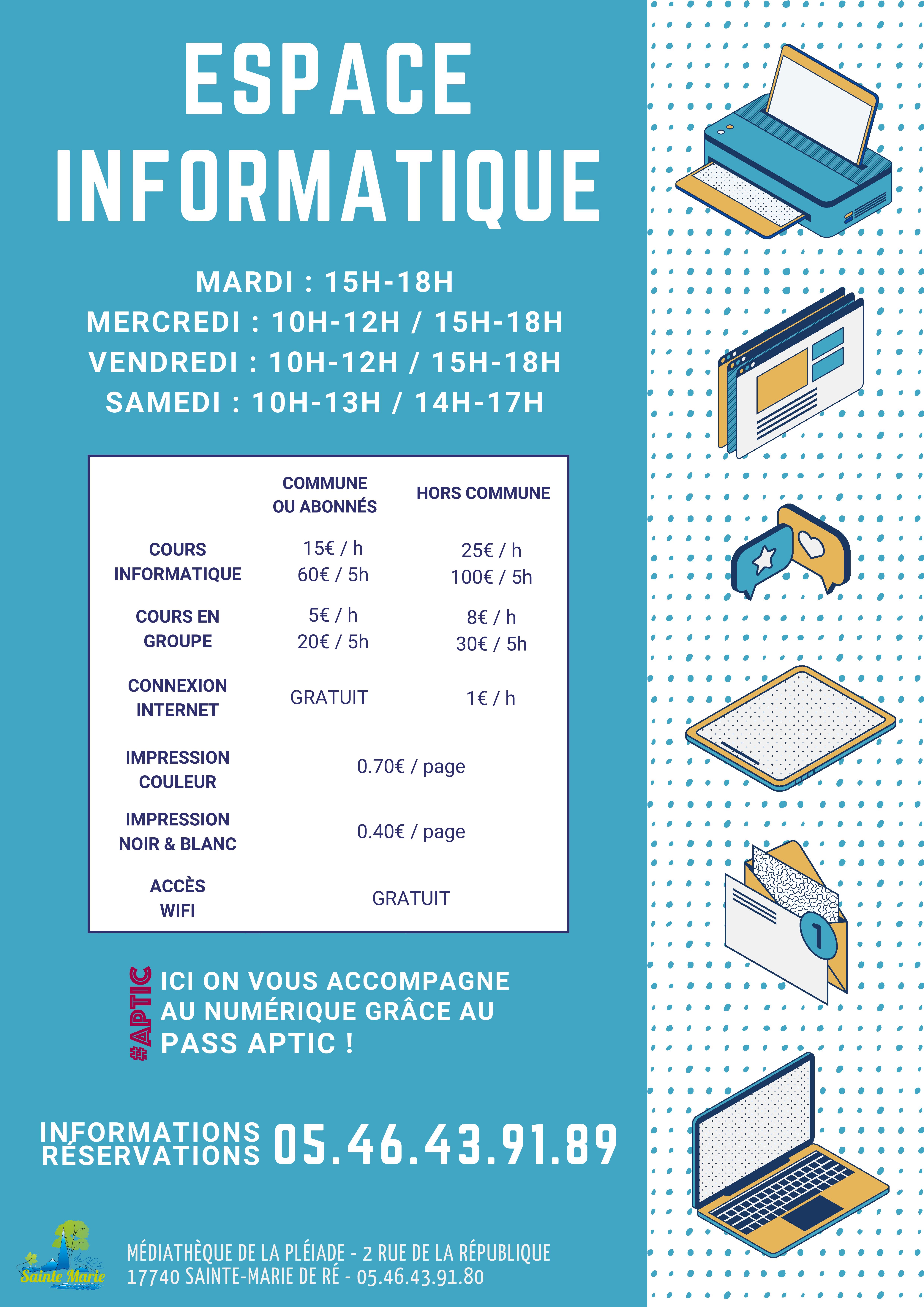 Espace multimédia à la médiathèque