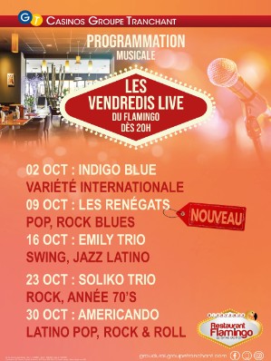 Les vendredis live du casino