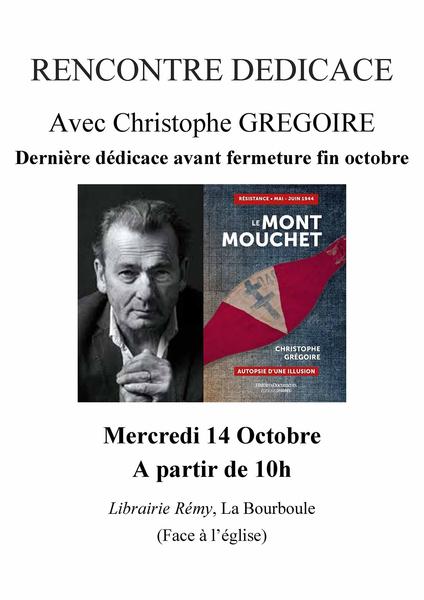 Séance de dédicaces : Christophe Grégoire