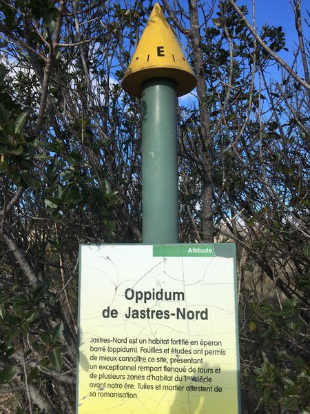 Oppidum de Jastres - Panneau explicatif