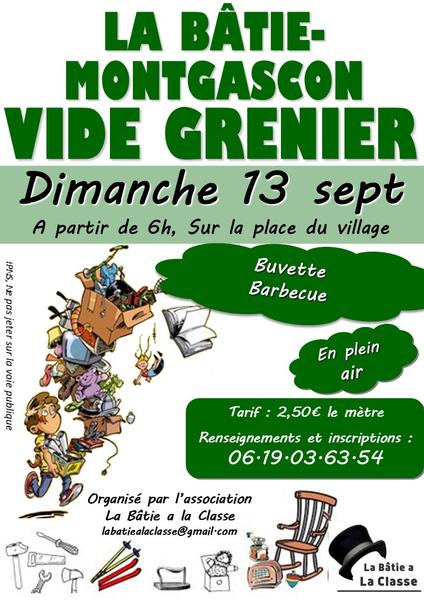 Vide greniers annuel de La Bâtie a la Classe