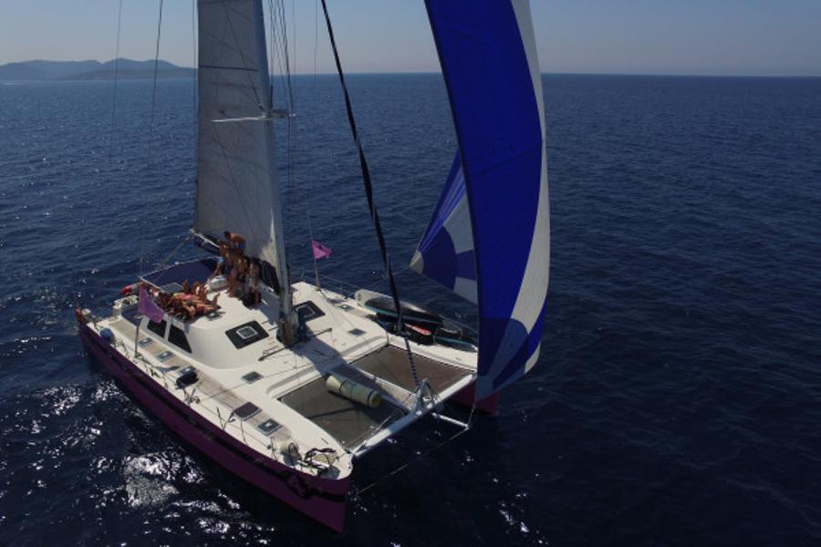 Journée en catamaran à Cap Taillat Départ Cavalaire