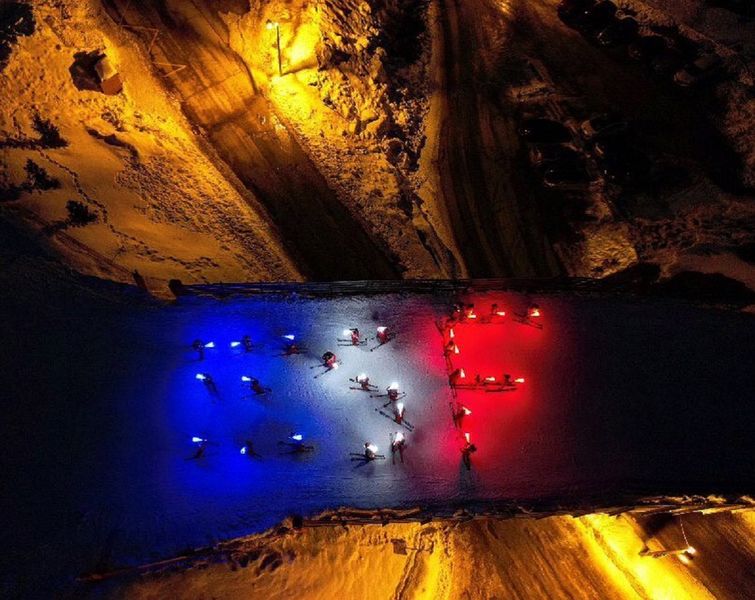 Descente aux flambeaux à Valfréjus