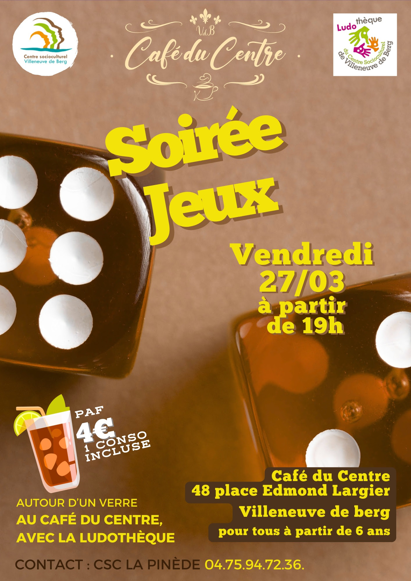 Soirée jeux au Café du Centre