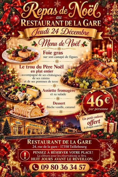 Repas de Noël - Restaurant de la Gare