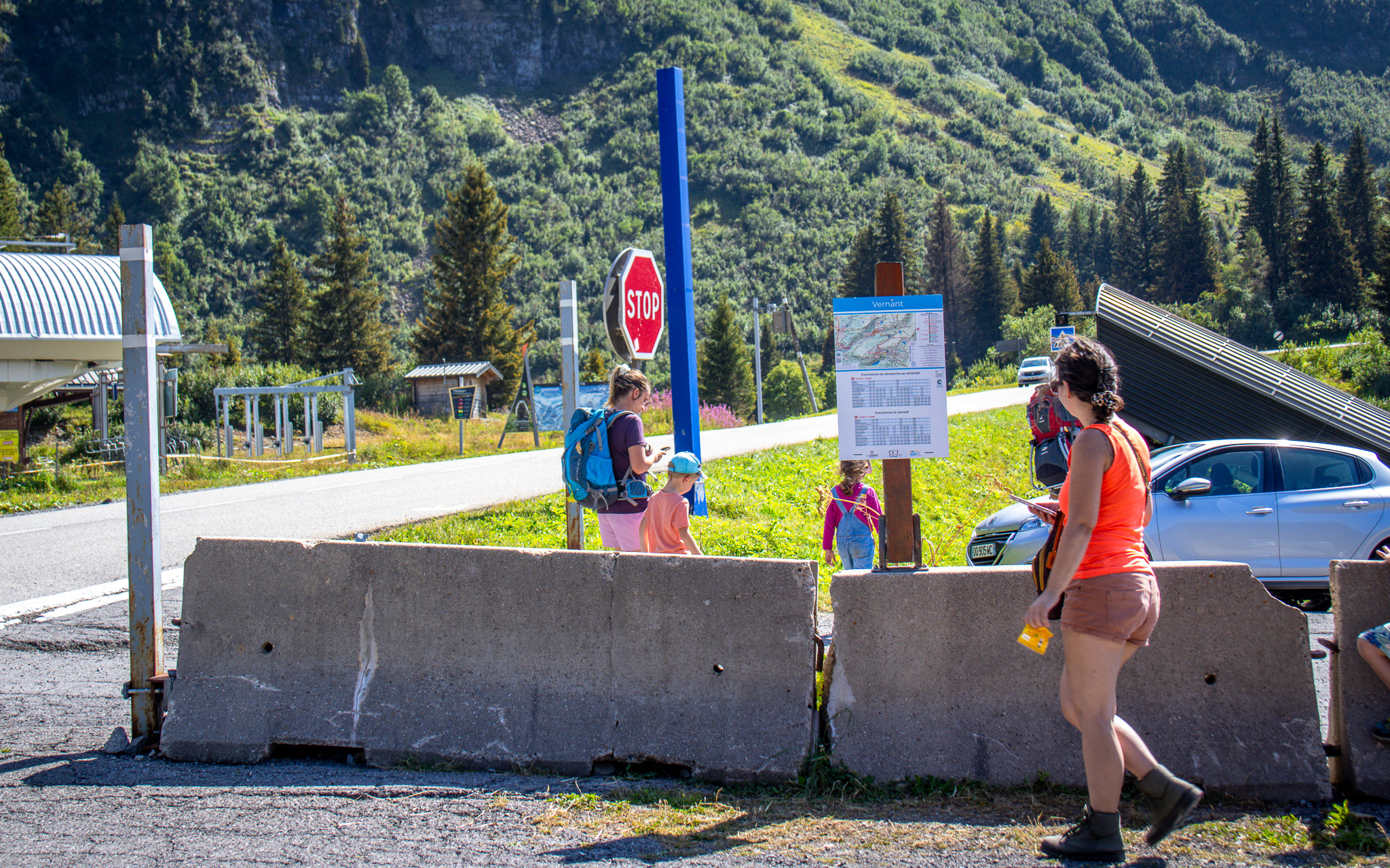 Shuttle bus stop at Vernant