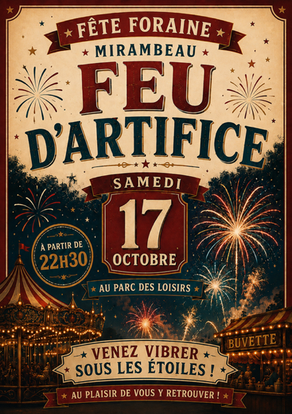 Feu d'artifices de la fête foraine