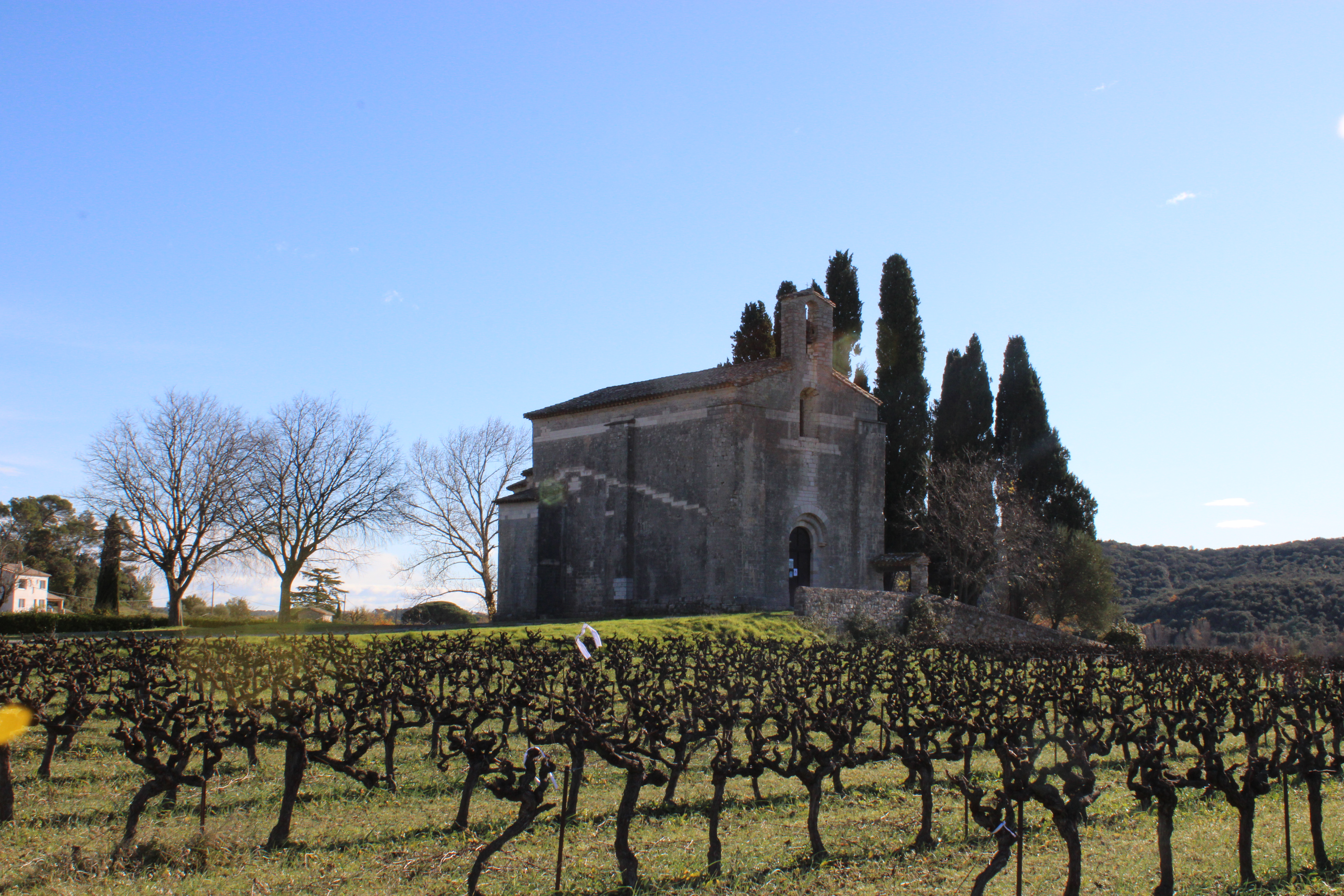 Eglise Saint-Baudile au milieu des vignes