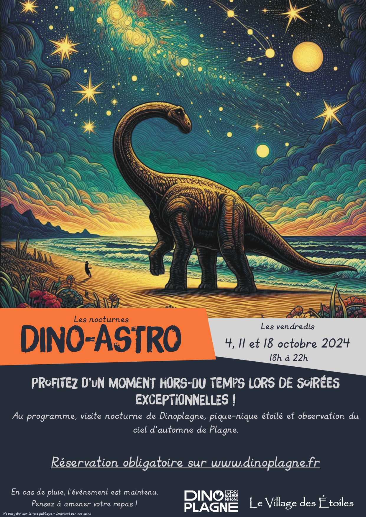 Offre : Les nocturnes Dino-astro Du 4 au 18 oct 2024