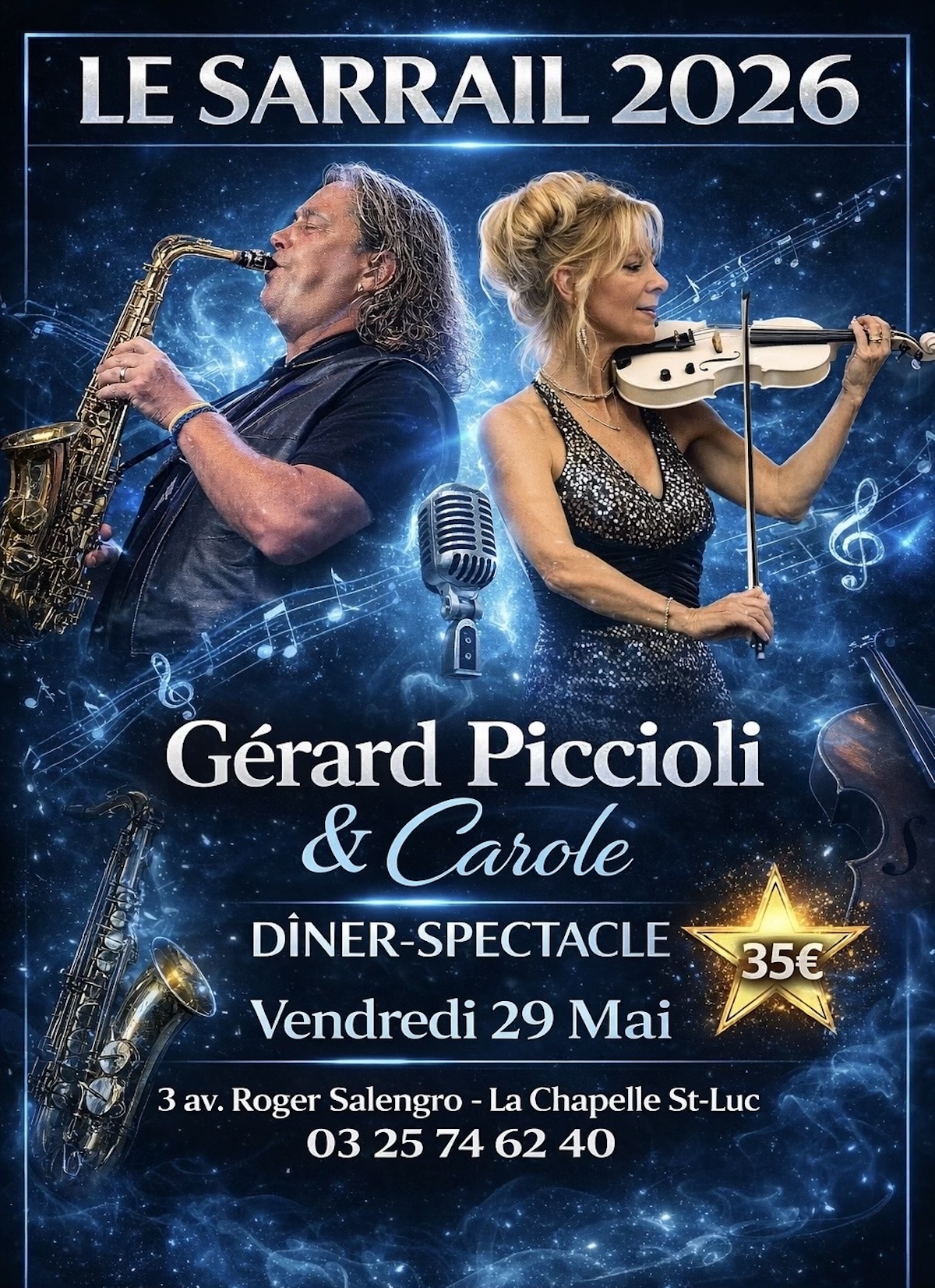 Dîner-Spectacle avec Gérard Piccioli ! — visuel événement