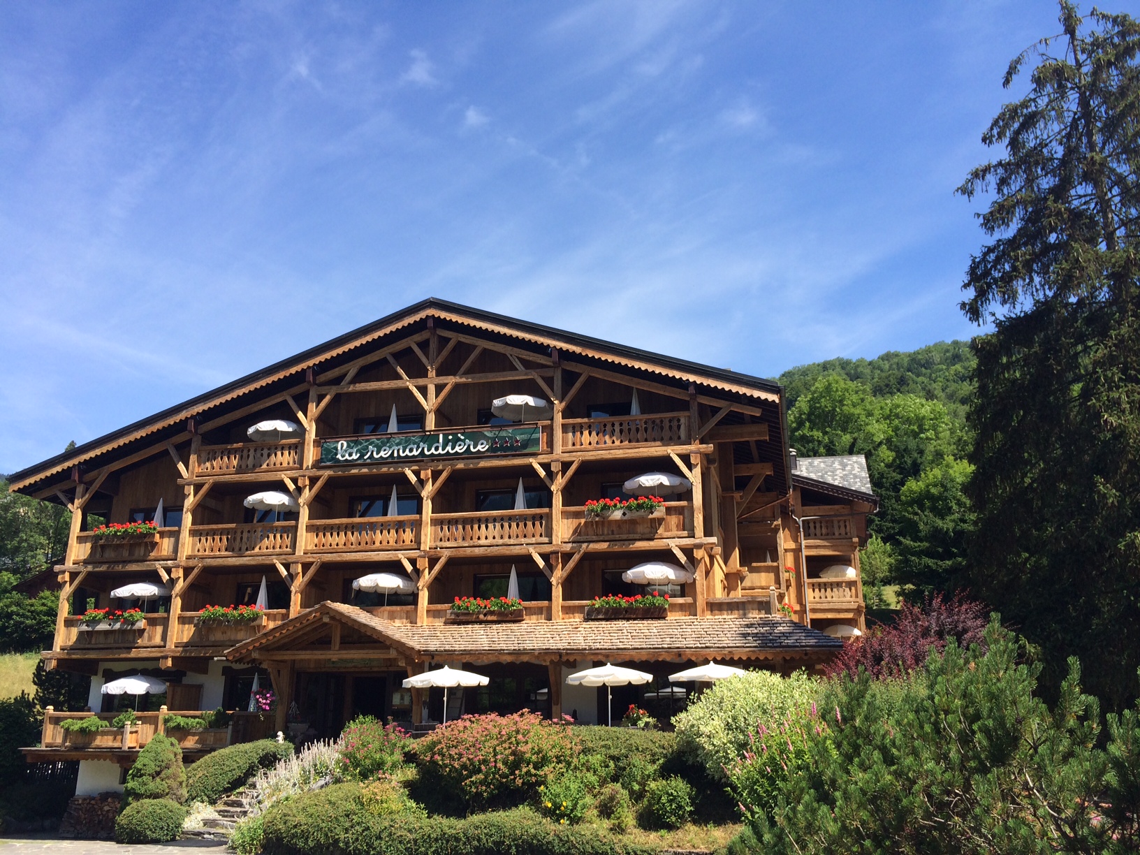 Front of the accommodation in summer