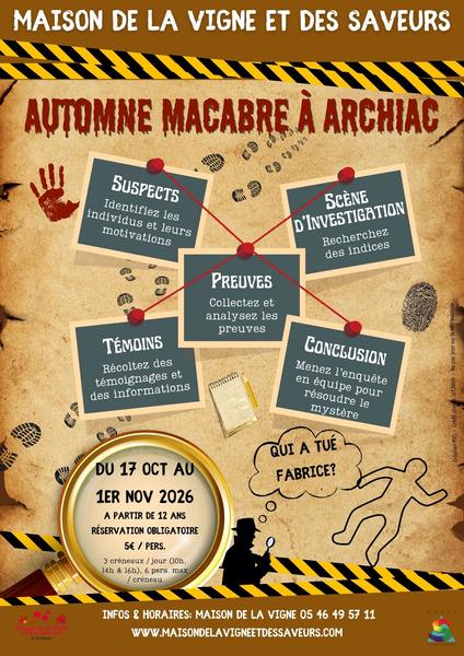 Jeu d'Halloween "Automne Macabre à Archiac"