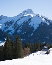 Descente en ski sur le secteur Braitaz