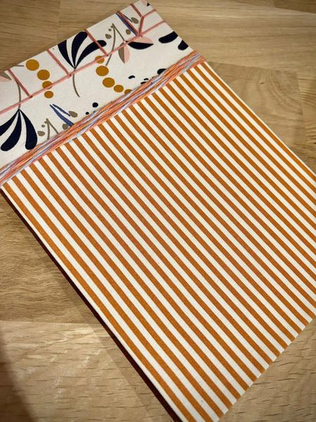 Atelier carnet en tissu avec reliure japonaise