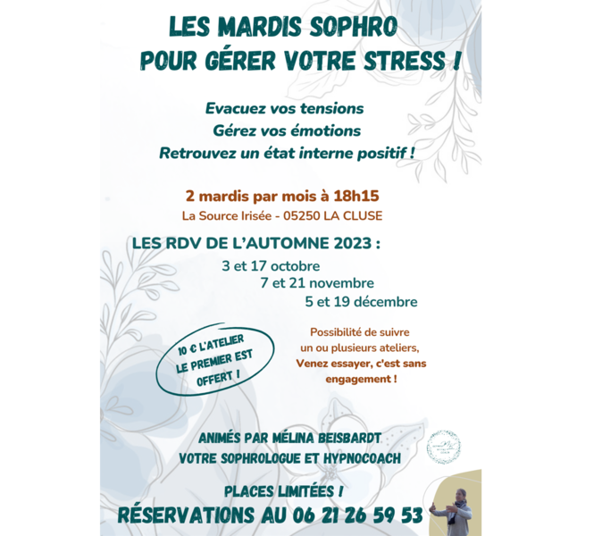 Les mardis sophro avec Mélina Les mardis sophro avec Mélina