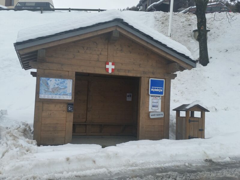 Arrêt navette Montchavin