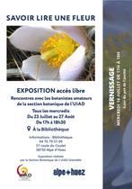 Exposition Bibliothèque : Savoir lire une fleur_Alpe d'Huez