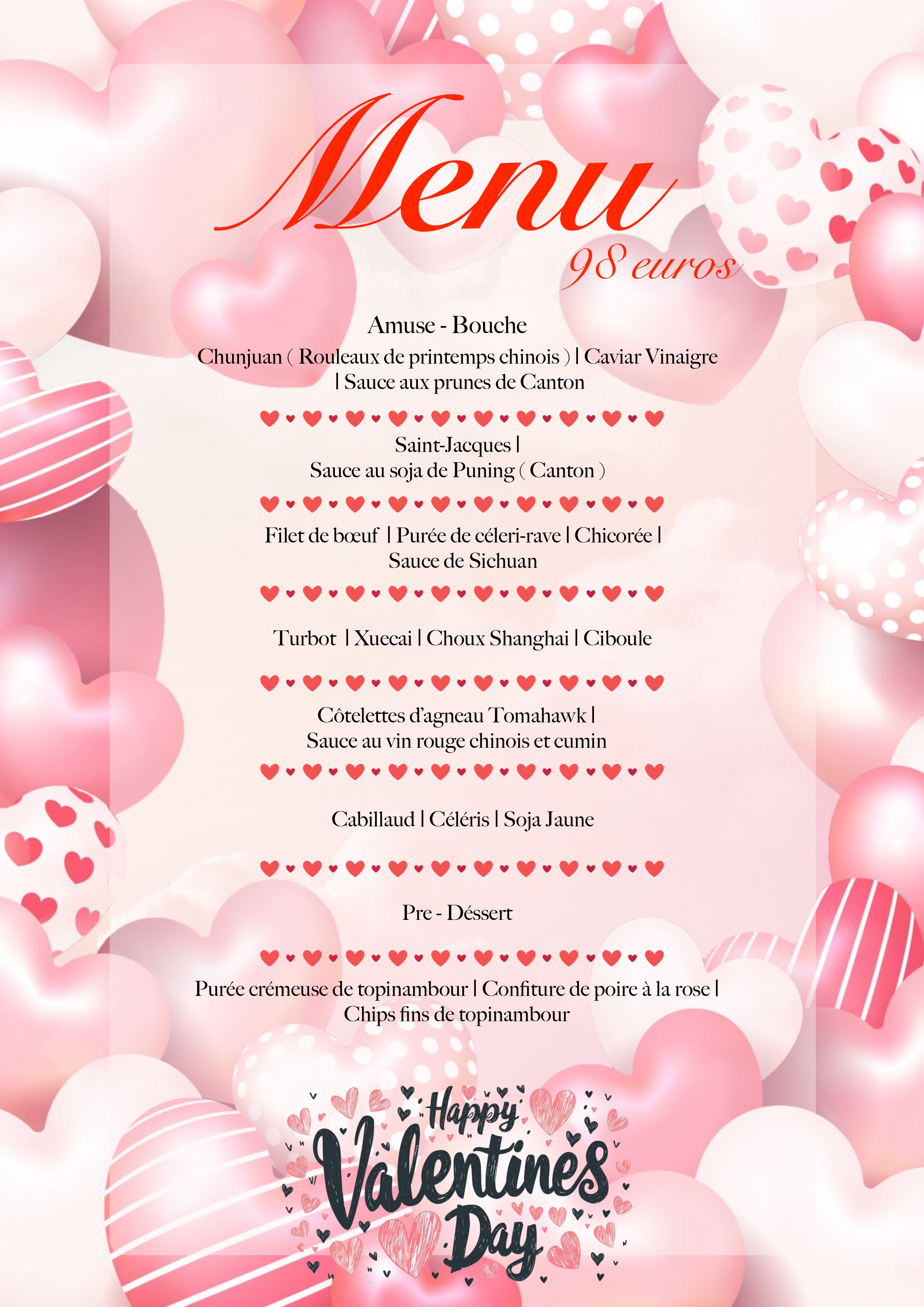 La Saint-Valentin Chez Bistro Wu