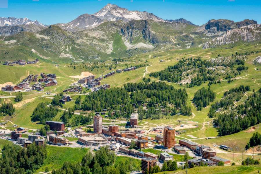 Panorama sur les sites de La Plagne