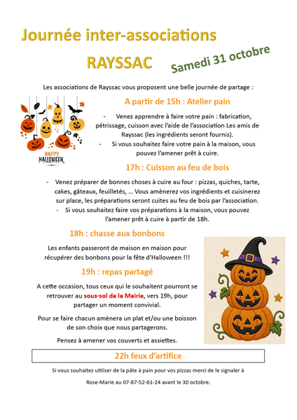 Journée inter-associations d'Halloween à Rayssac