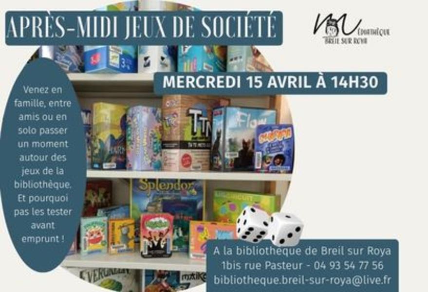 Après midi jeux de société à la bibliothèque