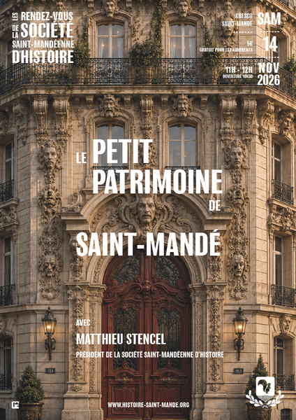 Affiche de la conférence petit patrimoine à Saint-Mandé 