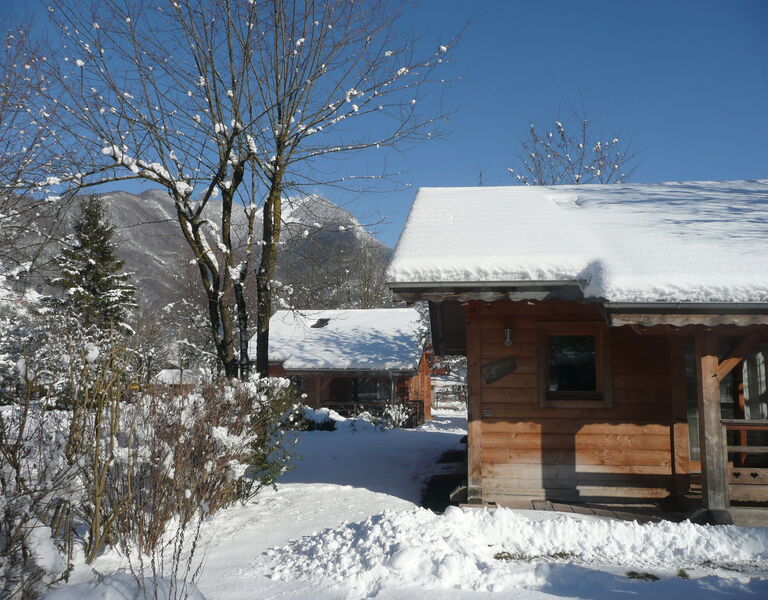 Chalet savoyard camping 3 étoiles le Champ Tillet