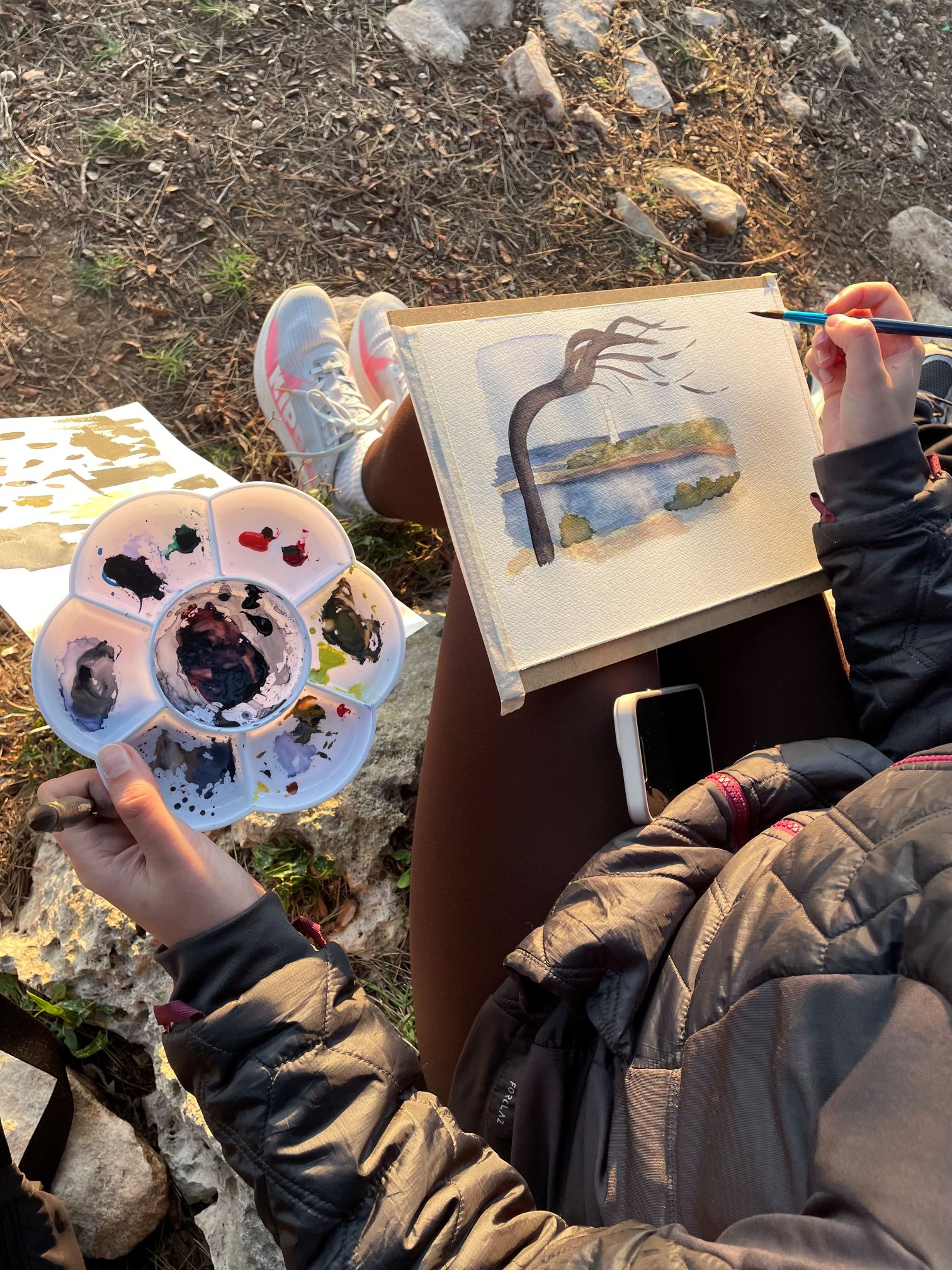 Carnet de voyages et aquarelle en plein air juillet