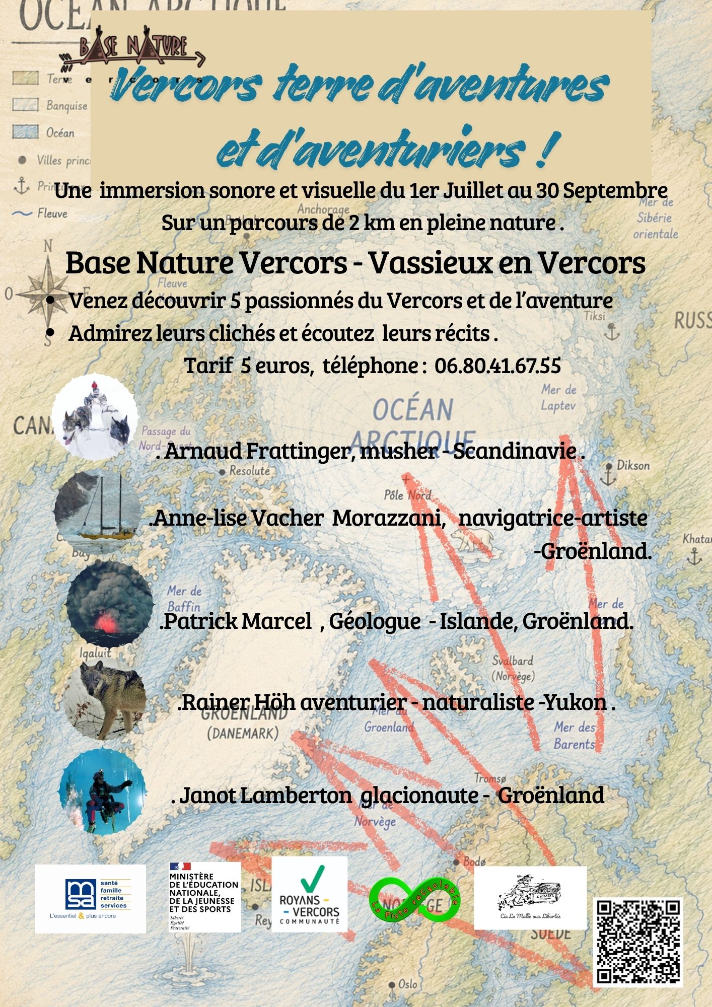 Affiche sentier des saison 26, Vercors terre d'aventure et d'aventuriers