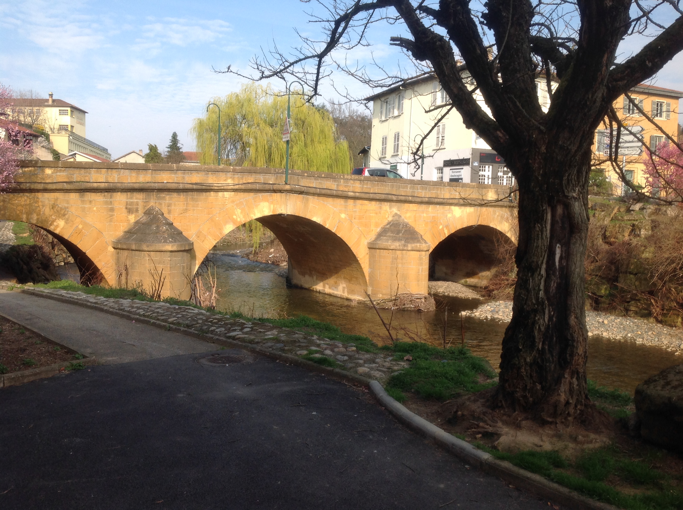Pont de la Madeleine - calcaire à entroques