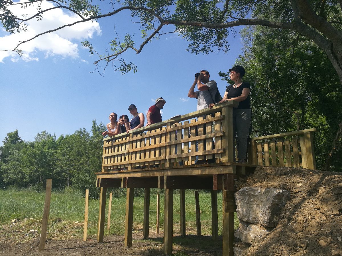 Ponton d'observation ENS Marais de la Besseye