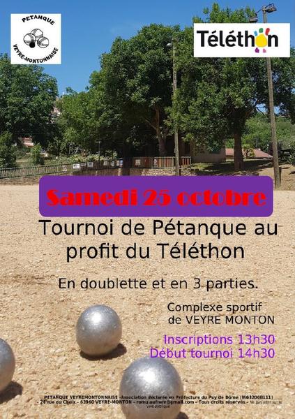 Après-midi pétanque pour le Téléthon