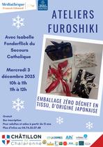 Ateliers furoshiki , emballage cadeau en tissu